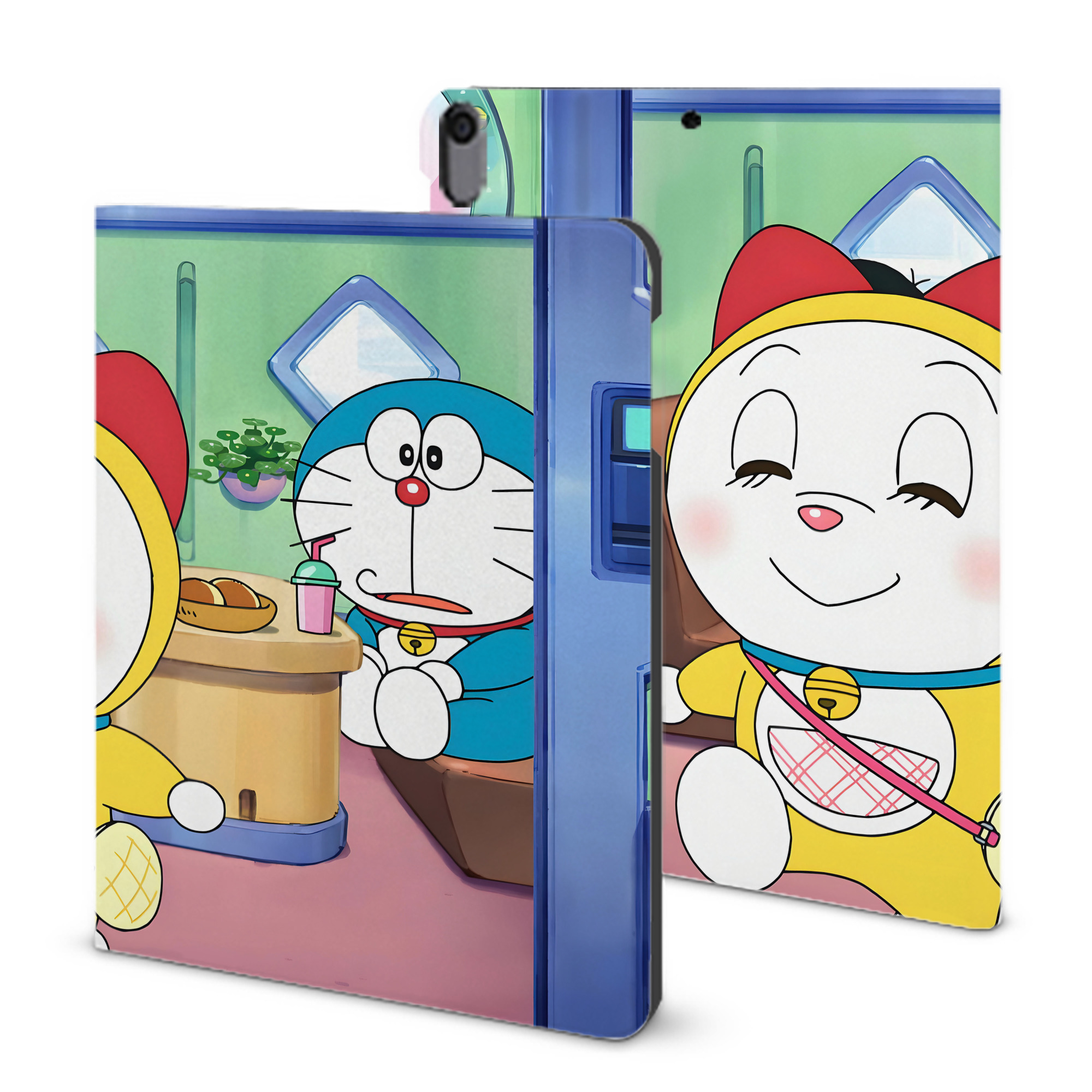 （画像用） ドラえもん Doraemon IPad ケース ブック型 PUレザー TPU 耐衝撃 軽量 薄型 ペン収納なし 全面保護 IPad 各モデル対応